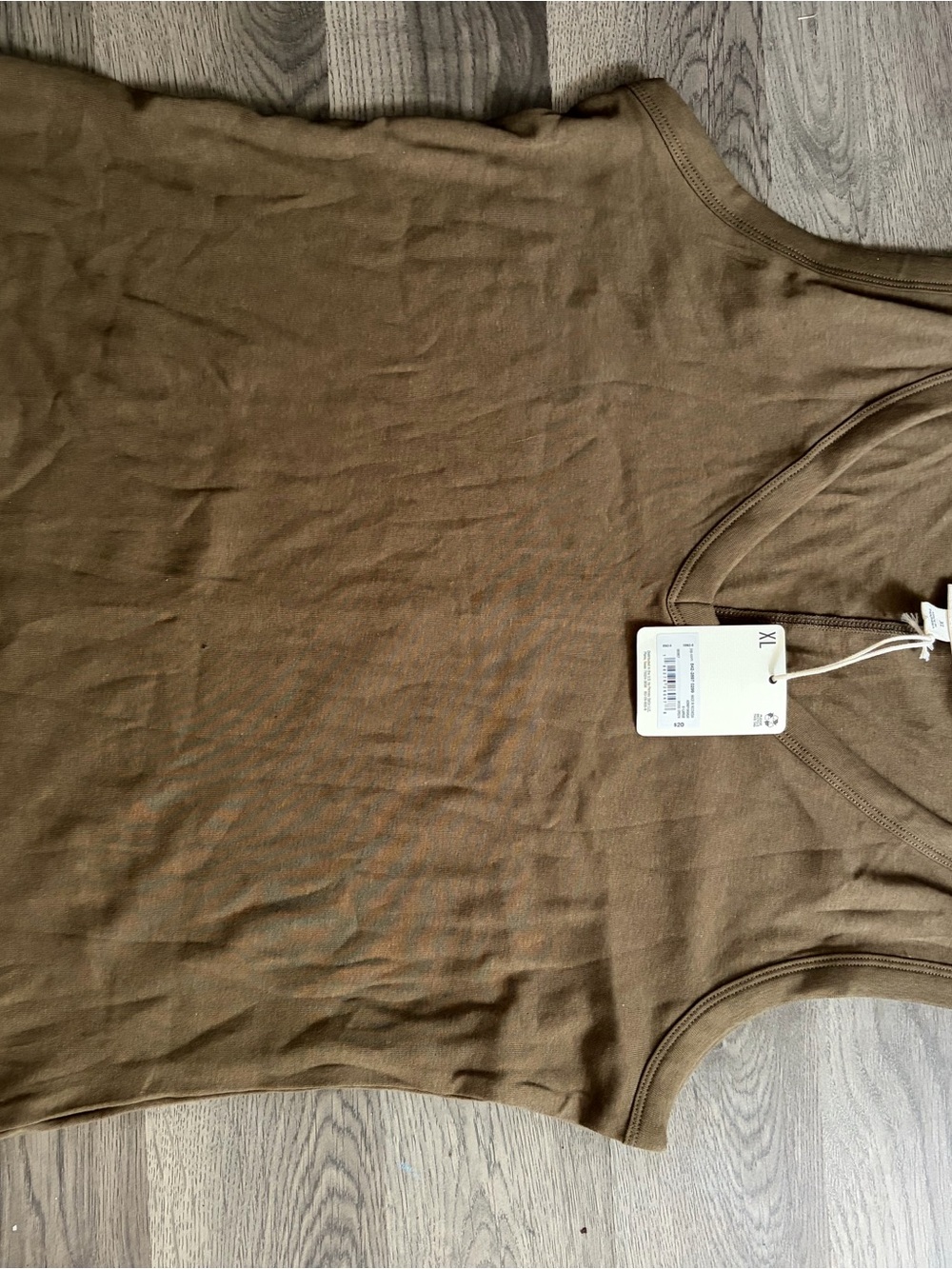 a.n.a Brown Ribbed Tank Top - Picture 4 of 5
